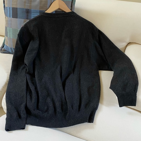 HATHAWAY PLATINUM MEN’S 100% CASHMERE PULLOVER SWEATER ARGYLE V-NECK SIZE L - Picture 6 of 16